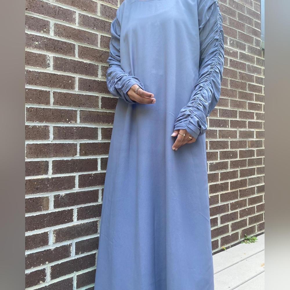 Ruffle sleeve maxi dress